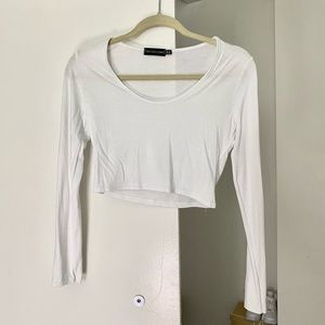 NEW White Long Sleeve Crop